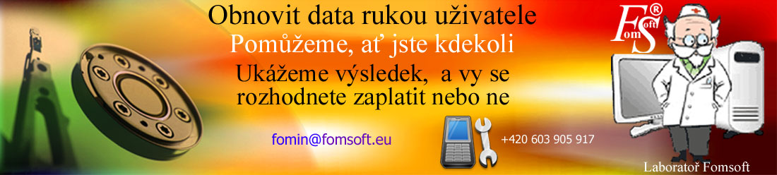 Služby pro on-line obnovu dat, ztracených dat a fotografií přes internet.