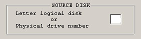 Fragment of the dialog box for selecting the problem source disk.