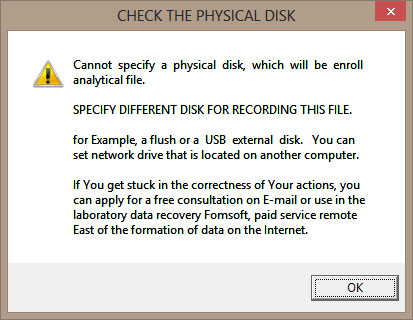 Selecting the source disk.
