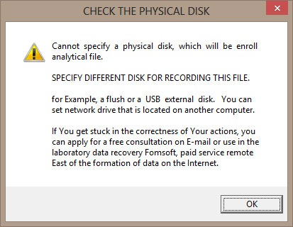 Selecting the source disk.