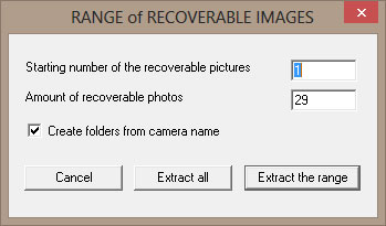 Request a range of recoverable photos.