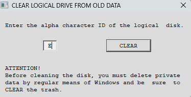 Durable cleaning of the logical drive from old data.
